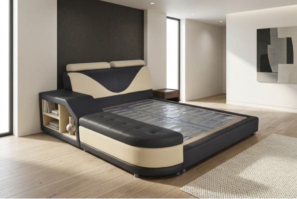 Design Luxury Bed Upholstery Matrimonial Hotel Modern Beds Leather 140/160/180/200 cm