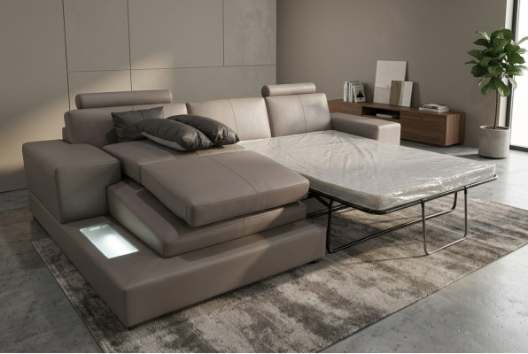 Leather couch living landscape corner suite design modern sofa L-shape
