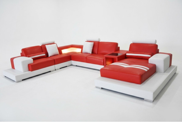 Leather sofa couch living landscape corner set decorative design modern sofa