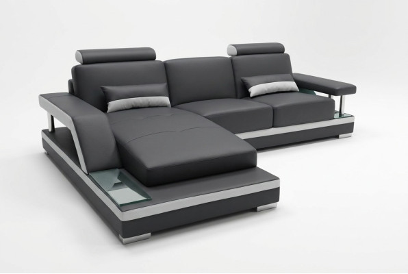 Leather sofa living landscape corner suite design modern sofa L-shape