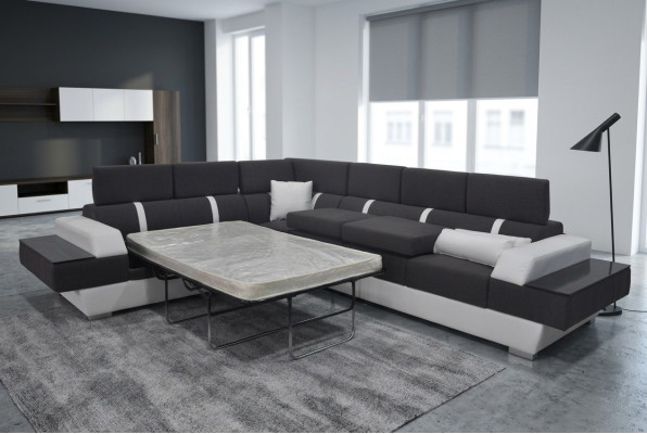Leather sofa couch living landscape corner set design modern sofa L-shape K5015D