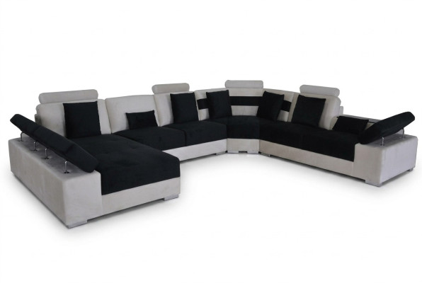 Leather sofa couch living landscape corner set design modern sofa U-shape K5014 new