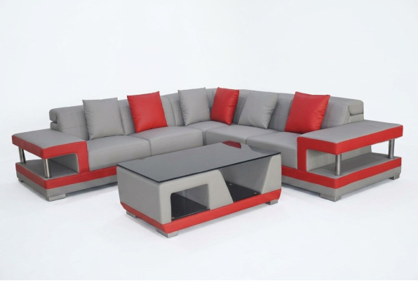 Leather sofa couch living landscape corner set decor design modern sofa L-shape