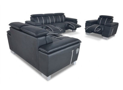 Leather sofa couch living landscape corner suite design modern sofa 3+2+1