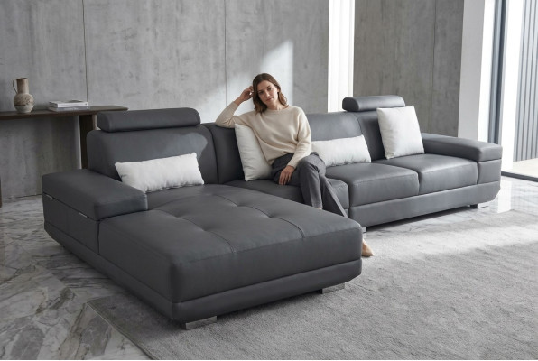 Leather couch cushion seat corner suite modern design sofas living landscape