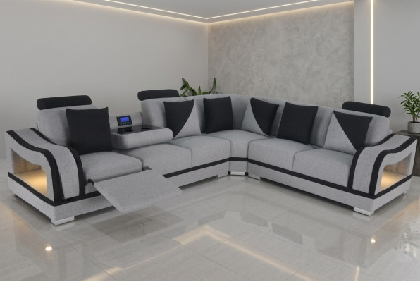 Leather sofa couch living landscape suite design modern corner sofa L-shape
