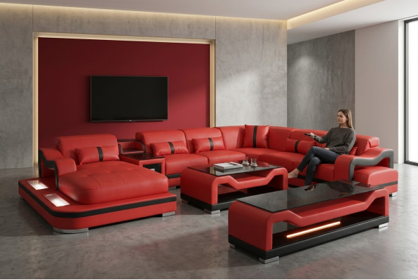 Leather sofa couch upholstery complete set furniture living room landscape couches sofas