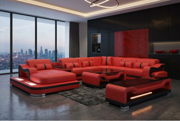 Leather sofa couch upholstery complete set furniture living room landscape couches sofas