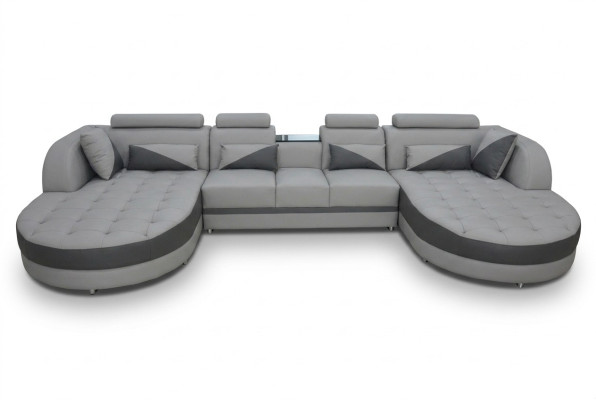 Corner sofa upholstery couch seating corner leather suite U-shape living landscape
