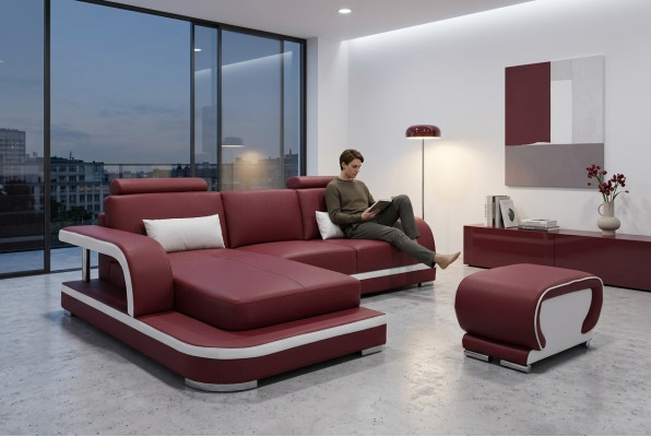 Leather corner sofa couch luxury set corner sofas couches upholstery