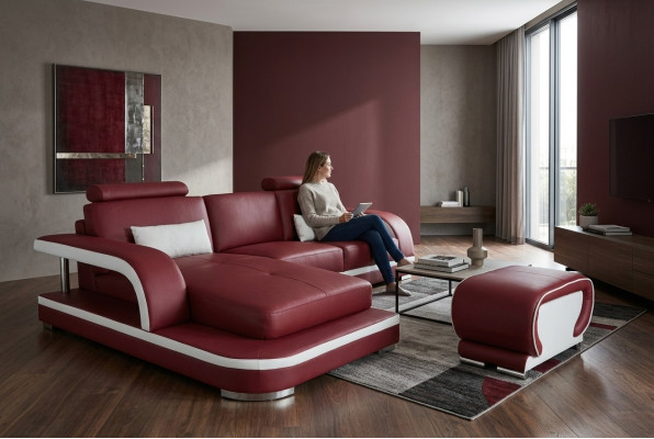 Leather corner sofa set sofas couches upholstery living landscape luxury corner couch