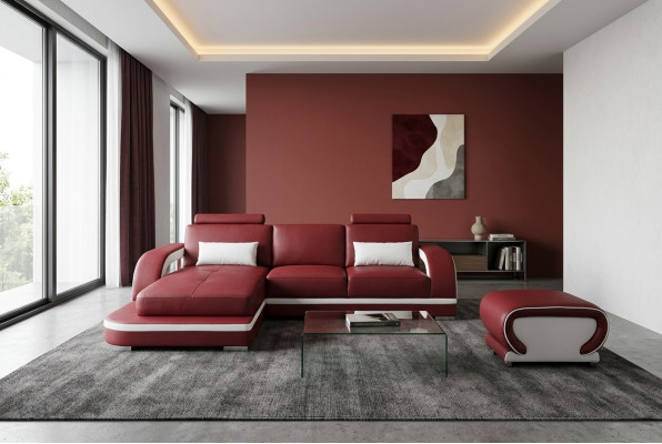 Leather corner sofa set sofas couches upholstery living landscape luxury corner couch