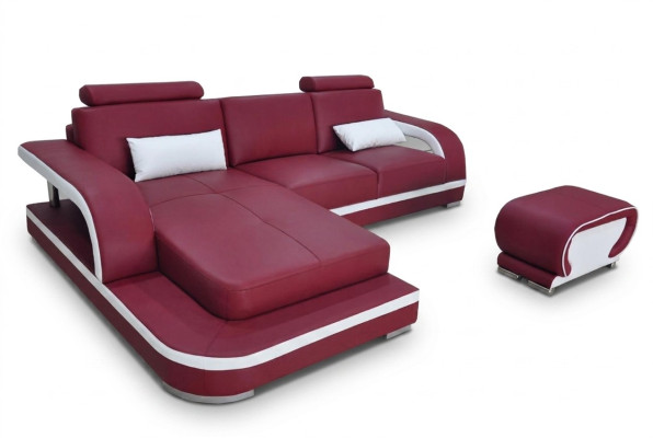 Leather corner sofa set sofas couches upholstery living landscape luxury corner couch