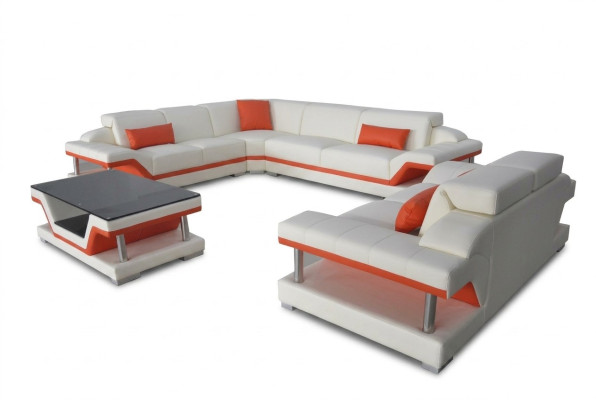 Leather corner sofa set sofas couches upholstery living landscape luxury corner