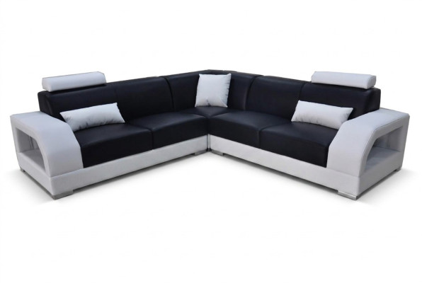 XXL Couch Corner Sofa Leather Living Landscape Suite Design Modern Sofa L-Shape G8001B