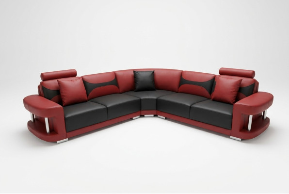 Leather Modern XXL Couch Living Landscape Leather Sofa Sofa Set Sofa L-Shape F3001B