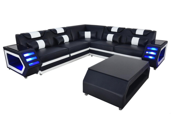 Designer upholstered couch corner leather corner sofa upholstered landscape room