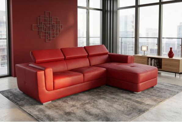 Design leather upholstery seat corner leather corner landscape room new living sofa upholstery