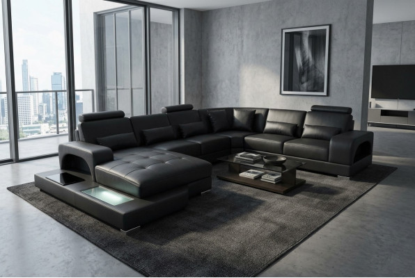 Design leather upholstered corner room sofa corner sofas landscape designer living