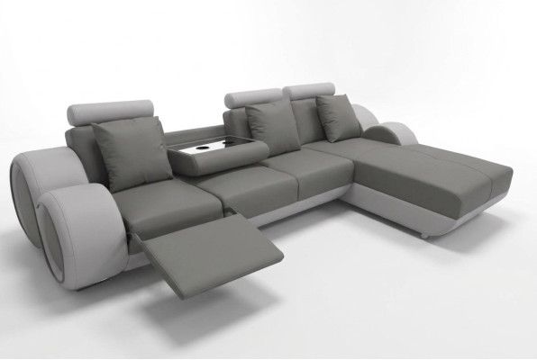 Design sofa couch corner leather corner suite corner landscape upholstery L shape
