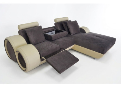 Design couch corner sofa leather corner suite corner landscape upholstery L shape