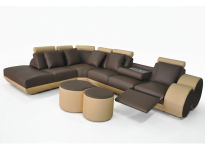 XXL Couch Large Corner Sofa Leather Corner Set Corner Landscape Upholstery Living L Shape