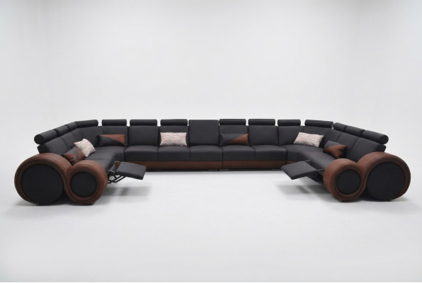 XXL Couch Large Corner Sofa Leather Corner Suite Landscape Corner Upholstery Living Room