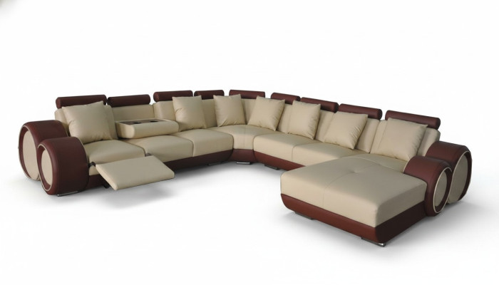 Corner sofa leather sectional corner landscape upholstery decor design living