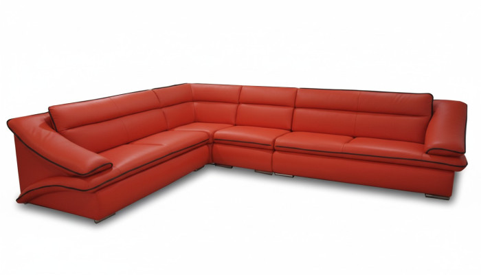 Design leather upholstered seat corner leather corner landscape room new sofa