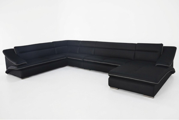 Corner Sofa Leather Couch Corner Suite Corner Landscape U-Shape Upholstery New