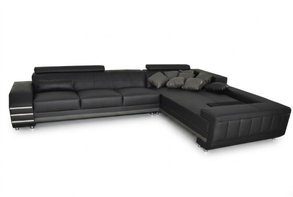Corner leather sofa couch upholstery seating set living landscape design XXL