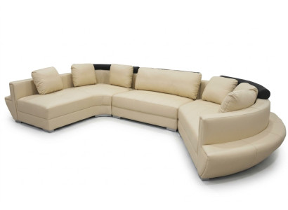 Round corner sofa couch upholstery XXL big round lounging living landscape U shape A1137