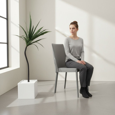 Design chair with backrest, upholstered dining room chairs, armchairs, club kitchen, lounge living furniture.