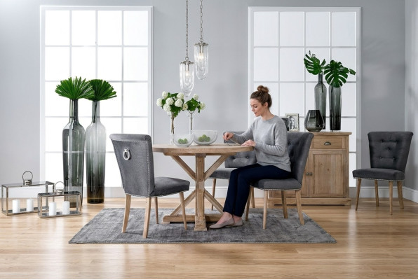 Classic Design Round Table Round Table Wood Tables 110/140 cm Dining Room New