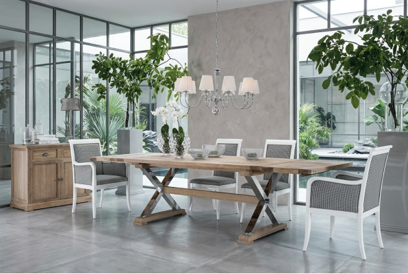 Design dining table classic wooden tables extendable living room luxury