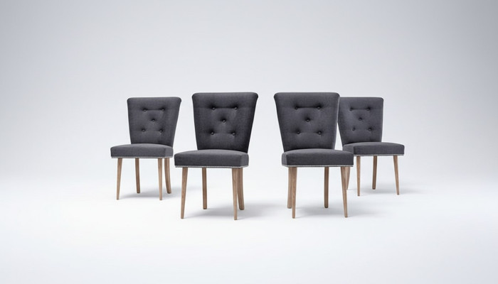 Chesterfield Chair Set Group 6x Armchairs Upholstered Seating Group