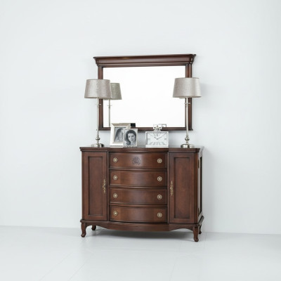 Mirror + dresser cabinet dressers sideboard bedroom set wood antique style new