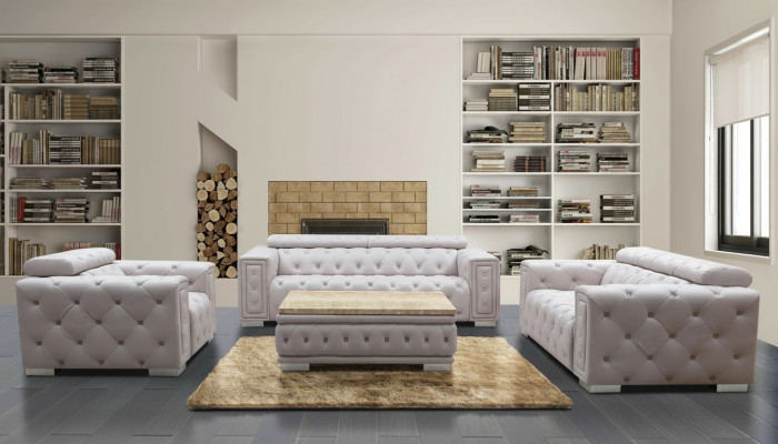 Couch Set Upholstery Leather Design Chesterfield Sofa Set 3+2 Seater New