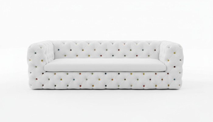 XXL Design Sofa Couch Upholstered 4 Seater English Chesterfield Velvet Sofas Couches