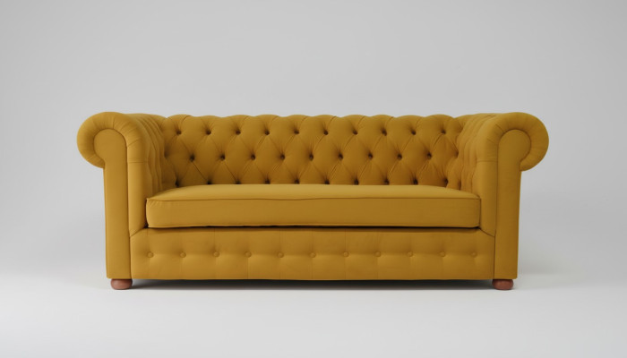 Chesterfield three-seater velvet couch cushion sleep sofa couch bed function new