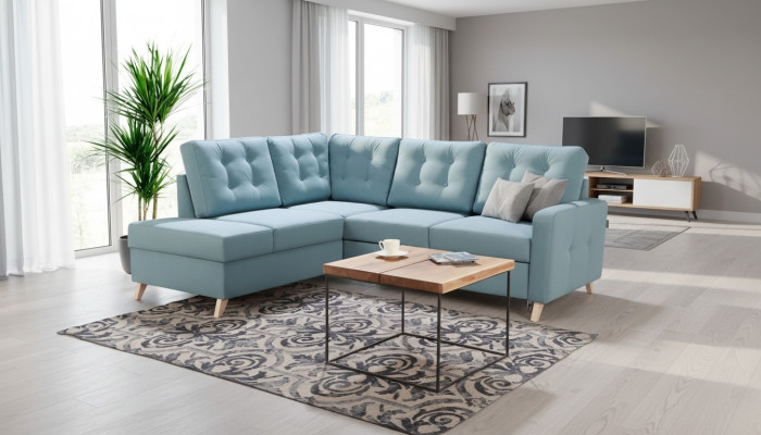 Sofa bed function fabric corner sofa L-shape sofa design couch upholstery textile modern
