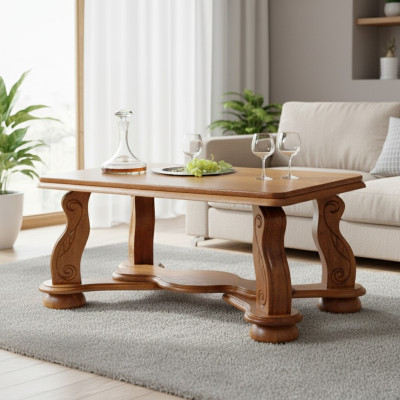 Solid wood table classic coffee table sofa side tables handcrafted wood