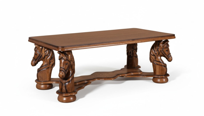 Handcrafted living room table classic couch tables wood carved