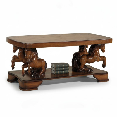 Real handcrafted horse wood table sofa tables side table 137cm classic sofa