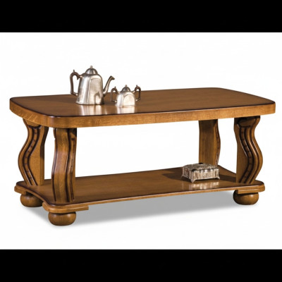 Handcrafted Real Wood Coffee Table Sofa Side Tables Classic Living Room Table