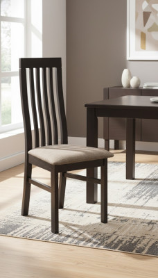 Set of 2 solid wood fabric chairs, dining room chair designer chairs dining room