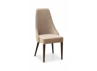 Chair group 4x chairs set living - dining room suite wood leather backrest