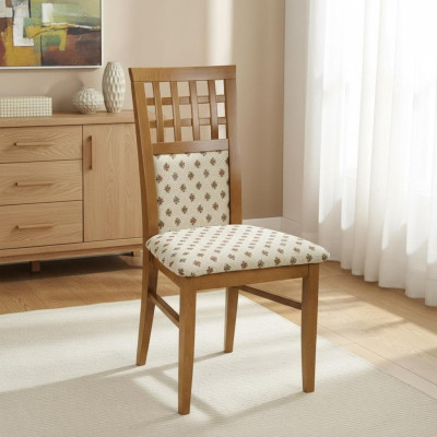 Set of 4 designer leather chairs, upholstered dining chairs, gastro wood