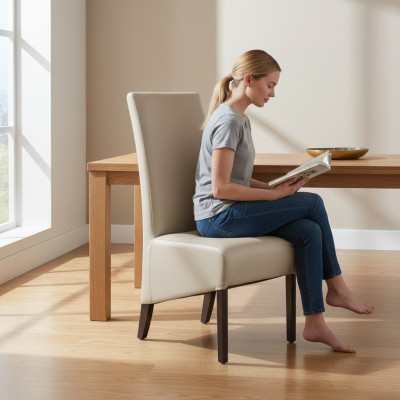 Design armchair upholstery set of 2x chairs, wooden chairs, catering dining room, new.
