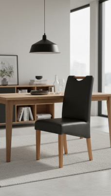 Armchair Design Chair Wood Leather Upholstery Dining Room Leather Gastro Chair